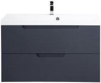 Тумба с раковиной BelBagno VITTORIA-1000-2C-SO-GO-P Grigio Opaco