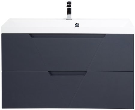 Тумба с раковиной BelBagno VITTORIA-1000-2C-SO-GO-P Grigio Opaco 