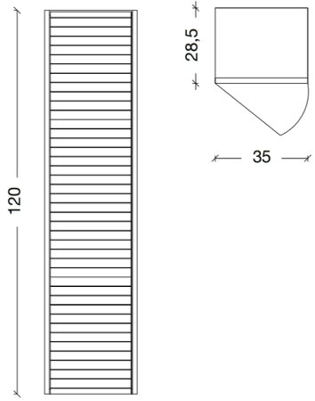 Шкаф пенал Boheme Armadi Art Vallessi Avantgarde Canale 35 846-WCR подвесной Белый Хром 
