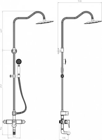 Душевая стойка Zorg Antic A 10150 BR 