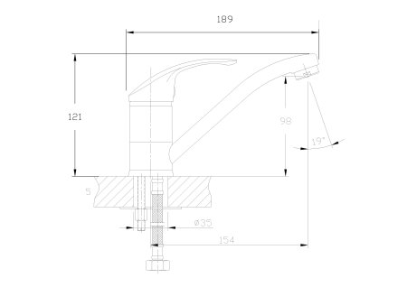 Смеситель для раковины HAIBA HB4536-K 