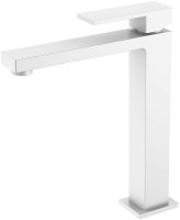 Смеситель для раковины Boheme Qubic 472-MW Белый матовый