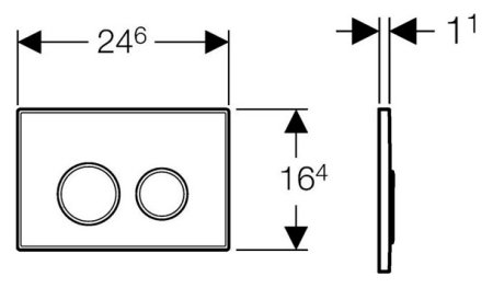 Кнопка смыва Geberit Sigma 20 115.778.KN.1 хром матовый 