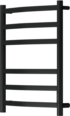 Полотенцесушитель электрический Point Антея PN17856B П6 500x600, диммер справа, черный 