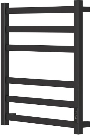 Полотенцесушитель электрический Point Меркурий PN83856B П6 500x600, диммер справа, черный 