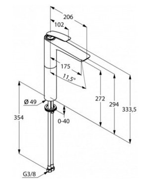 Смеситель Kludi Balance 522989175 для раковины 