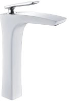 Смеситель для раковины высокий Rose R27F R2711F, белый/хром