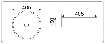 Раковина CeramaLux 9011 накладная 