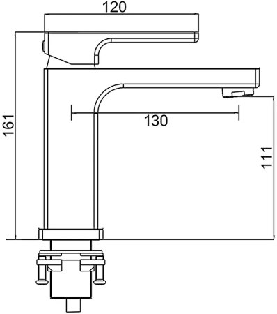 Смеситель для раковины Gappo G17-9 G1017-9 Оружейная сталь 