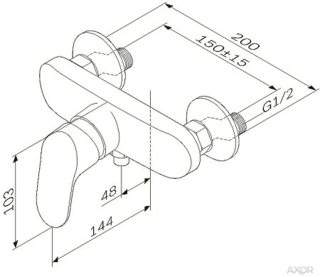 Смеситель для душа AM.PM Like F8020016 Хром 