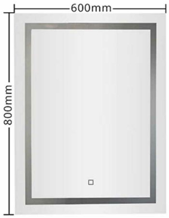 Зеркало Gappo 60 G601 с подсветкой с сенсорным выключателем 