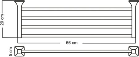Полка WasserKRAFT Wern K-2511 для полотенец 