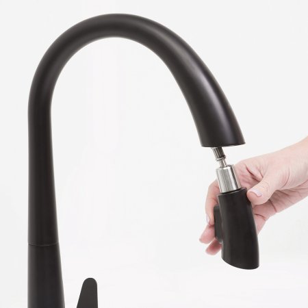 Смеситель WasserKRAFT A8667 для кухонной мойки, черный 