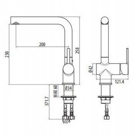 Смеситель для кухни Gattoni Modern 4069/PCC0 Хром 