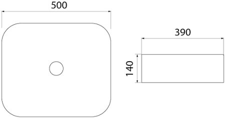 Раковина-чаша Iddis Bridge 50 BRIBM05i27 Черная матовая 