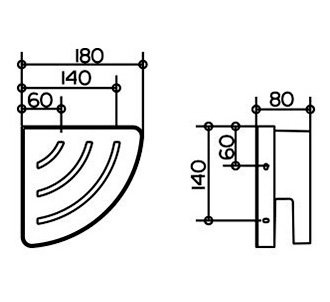 Полка Keuco Collection Moll 12757 антрацит 