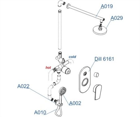 Душевой комплект WasserKRAFT A16629 