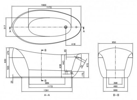 Квариловая ванна Villeroy & Boch Aveo new generation UBQ194AVE9T1V-96 star white, бесшовная 