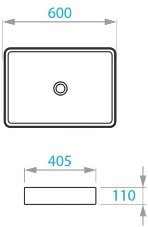 Раковина-чаша Koller Pool Kvadro 60 KR-0600-WB Белая 