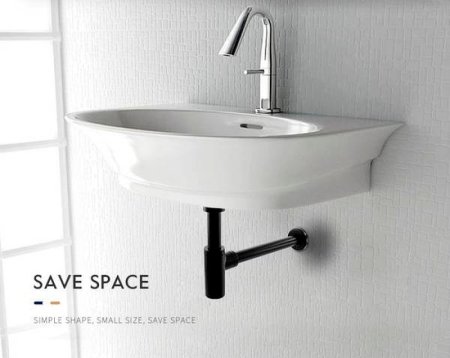 Сифон для раковины Frap F82-7 Черный матовый 