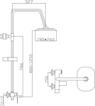 Душевая система MIXLINE (546105) 