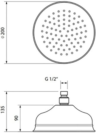 Верхний душ Migliore Roma 29824 Золото 