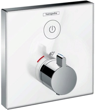 Смеситель для душа Hansgrohe ShowerSelect 15737400 с термостатом Белый Хром 