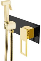 Гигиенический душ со смесителем Boheme Q 147-BG Черный Золото