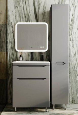 Тумба напольная "Марелла 60" (2 ящ.) Люкс антискрейтч серый, PLUS 