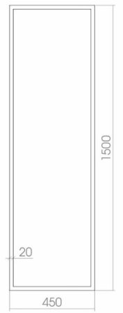 Зеркало Creto Effetto 45 15-4501500E с подсветкой с сенсорным выключателем 