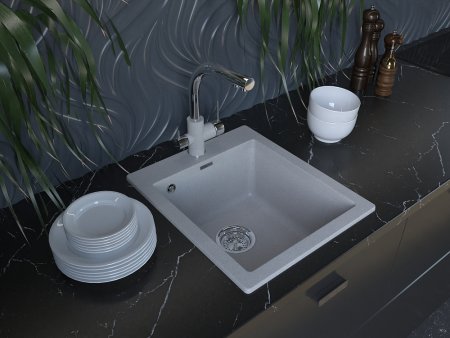 Мойка кухонная Paulmark Leer PM104249-WH белый 