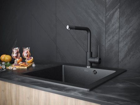 Смеситель Paulmark Honner Ho212018-401TB для кухонной мойки, антрацит 