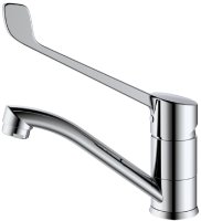 Смеситель для раковины с хирургической ручкой  Splenka S08.45, хром