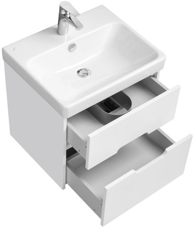 Тумба под раковину Aquaton Оливия 55 1A254201OL010 подвесная Белая матовая 