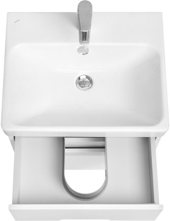 Тумба под раковину Aquaton Оливия 55 1A254201OL010 подвесная Белая матовая 