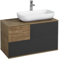 Тумба под раковину Aquaton Терра 85 1A247201TEKA0 подвесная Дуб кантри Антрацит