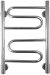 Полотенцесушитель электрический Energy Bravo 600x400, форма лесенка зигзаг, цвет хром, скрытое/наружное подключение, 600мм x 428мм 