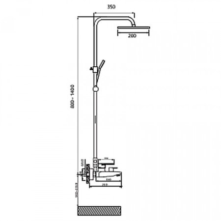 Душевая система ViEiR V194062 Хром 
