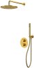 Душевая система Whitecross Y brushed gold YSET08GLB с термостатом Брашированное золото 