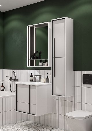 Тумба под раковину Aquaton Ривьера 60 1A238801RVX20 подвесная Белая матовая 