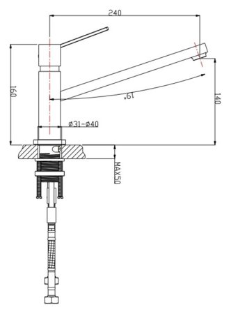 Смеситель для кухонной мойки Timo Tana 2593FN antique 