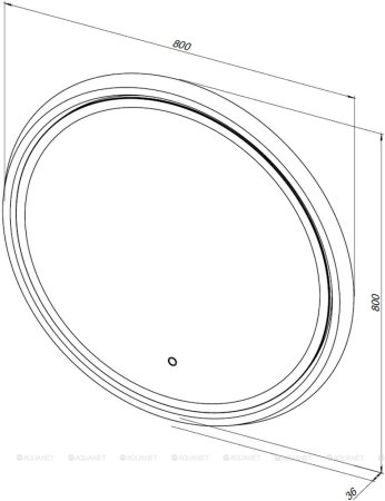 Зеркало Aquanet Дакар 80 белый LED 