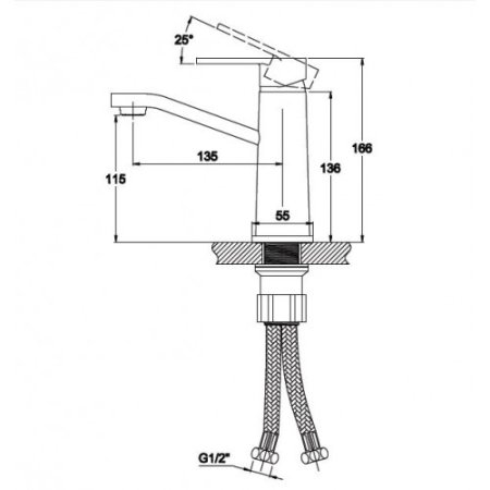 Смеситель для раковины Kaiser Sonat 34511 Хром 