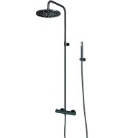 Душевая система Paini Cox 78PZ689THTT с термостатом Черная матовая Душевая система Paini Cox 78PZ689THTT с термостатом Черная матовая