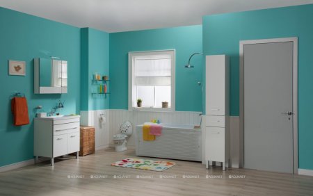 Тумба с раковиной Aquanet Верона 75 белый (напольная 1 ящик 2 дверцы) 