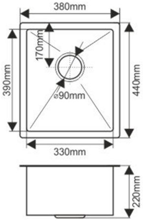 Кухонная мойка Melana Profline H3844 Сатин 