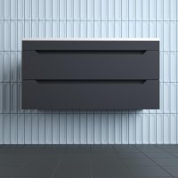 Тумба подвесная Style Line "Остин" под раковину Фортуна 100 2 ящ графит эмаль PLUS