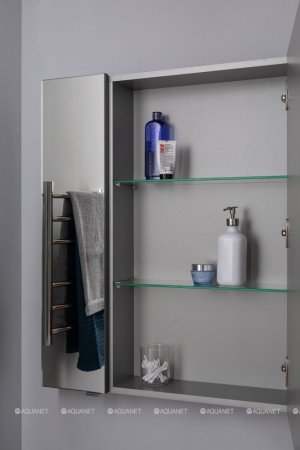 Зеркало-шкаф Aquanet Алвита 90 серый антрацит 