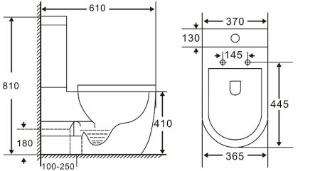 Унитаз компакт Vincea Evo VT2B-34 без бачка с сиденьем Микролифт 