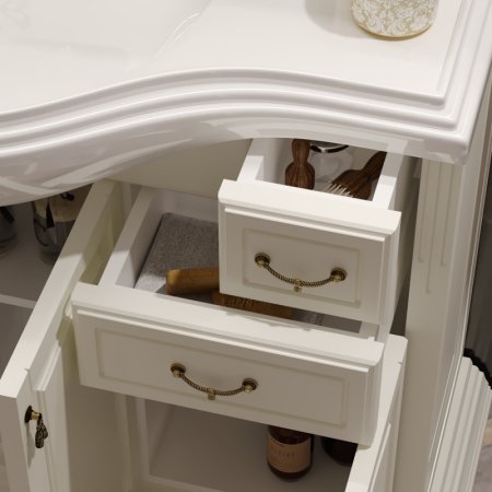 Тумба под раковину Opadiris Риспекто 105 Z0000006705 Слоновая кость ручки Бронза 